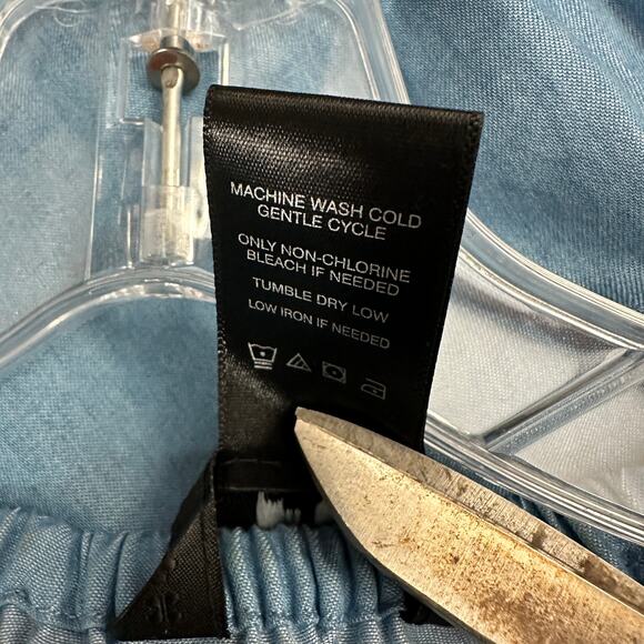 Ali Miles Womens Pullover Top Size M Blue Boho Peasant Southwestern Bell Sleeve - Picture 5 of 8